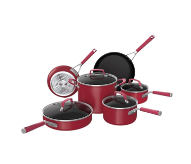 Ninja Foodi NeverStick Vivid Oven Safe 10 Piece Pots and Pans Cookware Set