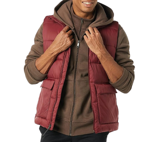 Amazon Essentials Men's Water-Resistant Sherpa-Lined Puffer Vest