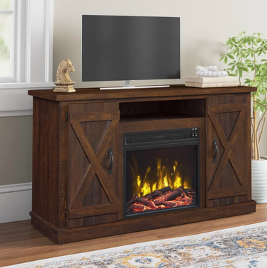 Three Posts Lorraine TV Stand with Electric Fireplace