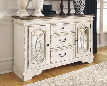 Signature Design by Ashley Realyn French Country Distressed Dining Room Buffet