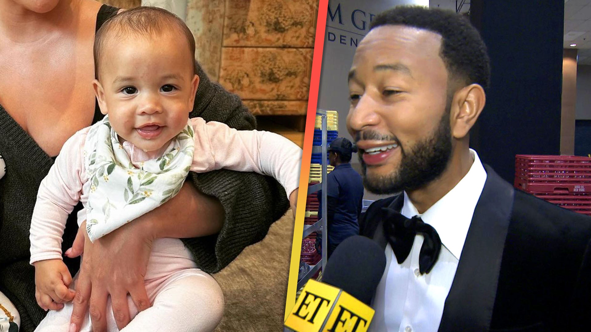 John Legend's Son Miles Gives Little Sister Esti a Kiss: Pic