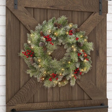 The Twillery Co. Faux Lighted Wreath