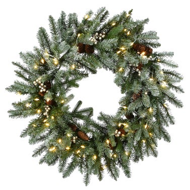 Sand & Stable Faux Lighted Wreath