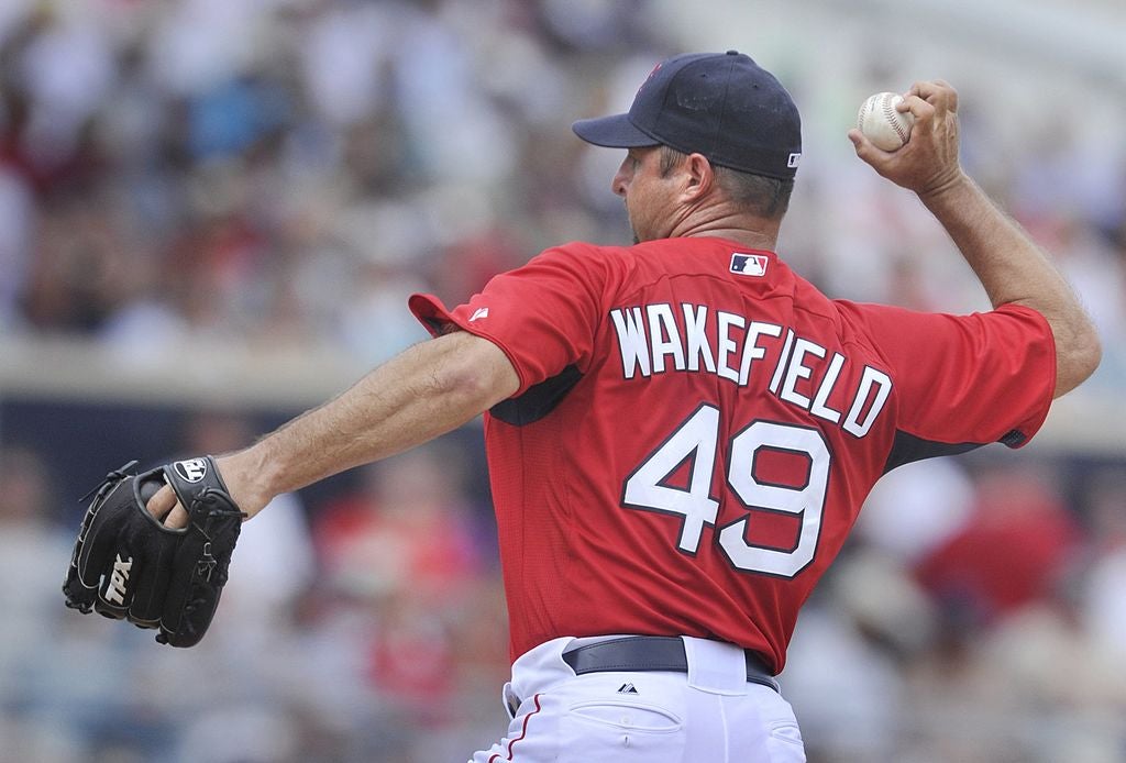 tim wakefield chewing tobacco Retired Red Sox pitcher on 'Knuckleball' Tim Wakefield (1993) - Hall