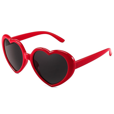 Feisedy Polarized Heart-Shaped Oversized Vintage Sunglasses 