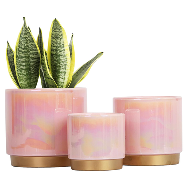 Gepege Pink Indoor Plant Pots