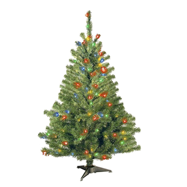 National Tree Company Pre-Lit Artificial Medium Christmas Tree, 4 ft