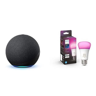 Echo (4th Gen) with Philips Hue Color Smart Bulb