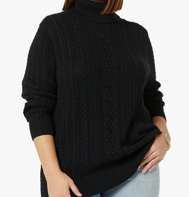 Amazon Essentials Women's Fisherman Cable Turtleneck Sweater
