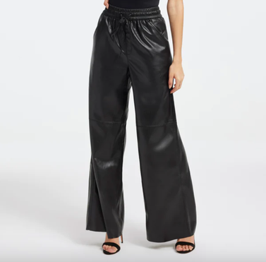 Good American Faux Leather Wide Leg