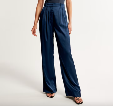 Abercrombie and Fitch A&F Sloane Tailored Satin Pant