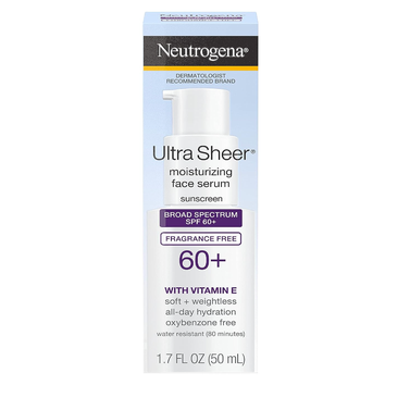 Neutrogena Ultra Sheer Moisturizing Face Serum with Vitamin E & SPF 60