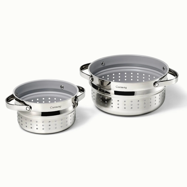 Caraway Stainless Steel Steamer Duo