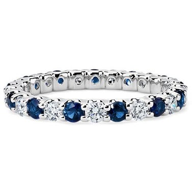 Luna Sapphire And Diamond Eternity Ring