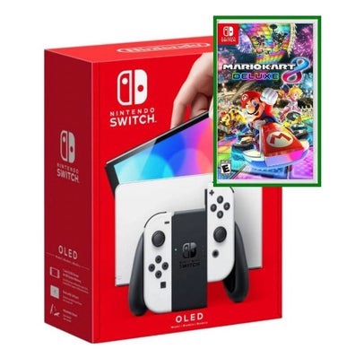 Nintendo Switch OLED Model with Mario Kart 8 Deluxe Game