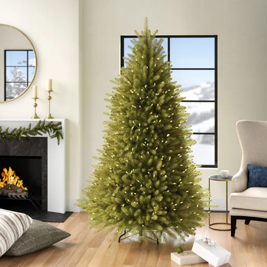 Dunhill Fir Artificial Christmas Tree with Color & Clear Lights