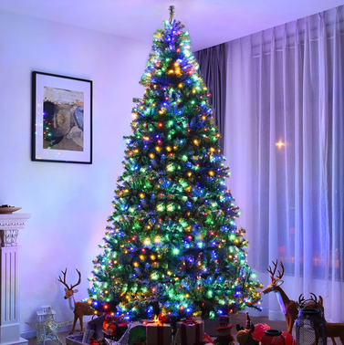 Costway 9Ft Pre-Lit Artificial Christmas Tree