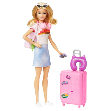 Barbie Doll & Accessories: Travel Set with Puppy