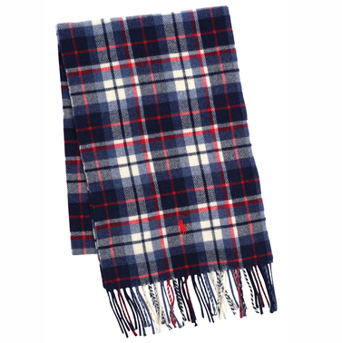 Polo Ralph Lauren Plaid Recycled Wool Blend Scarf