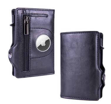 navor Leather Pop-up Wallet with AirTag Holder