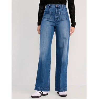 Old Navy Extra High-Waisted Trouser Wide-Leg Jeans 