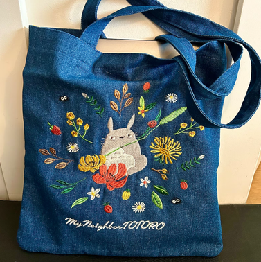 TotoroSkyline Totoro Tote Canvas Bag