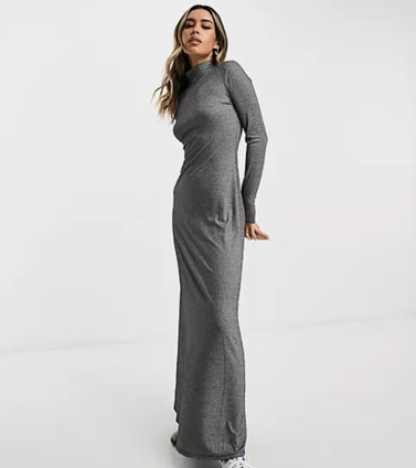 ASOS DESIGN High Neck Long Sleeve Maxi Dress