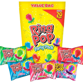Ring Pop Candy Lollipop Variety Party Pack