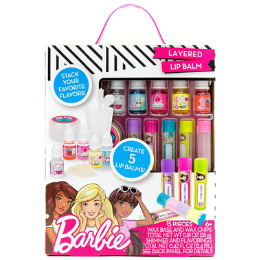 Horizon Group USA Barbie Make Your Own Layered Lip Balm Kit