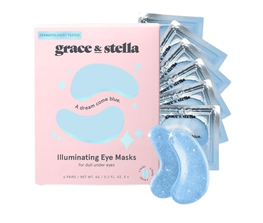 Grace & Stella Under Eye Mask (Blue, 6 Pairs)