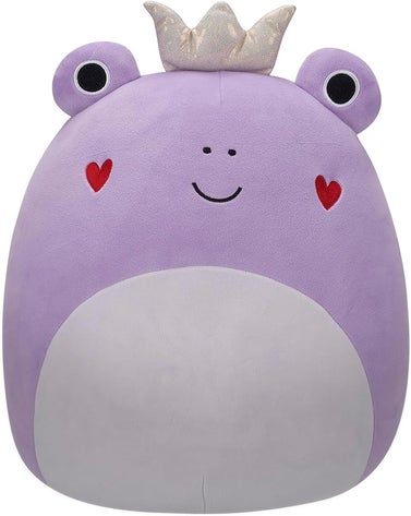 Francine Purple Frog with Heart Cheeks and Gold Crown
