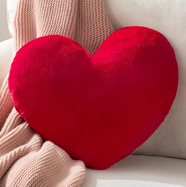 Ashler Home Valentine's Day Heart Shaped Throw Pillow