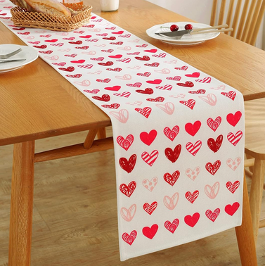 Ailouqi Valentine's Day Table Runner
