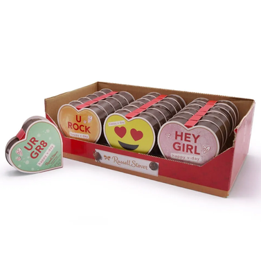 Russell Stover Assorted Chocolates Conversation Text Heart Box (Case of 18)