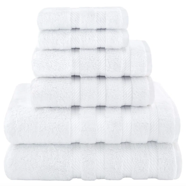 Darcelle 100% Turkish Cotton 6 Piece Bath Towel Set