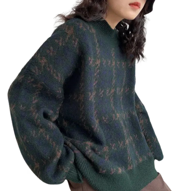 Vintage Knitted Patchwork Sweater