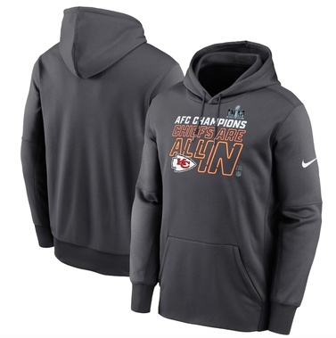 Kansas City Chiefs Nike 2023 AFC Champions Locker Room Trophy Collection Pullover Hoodie