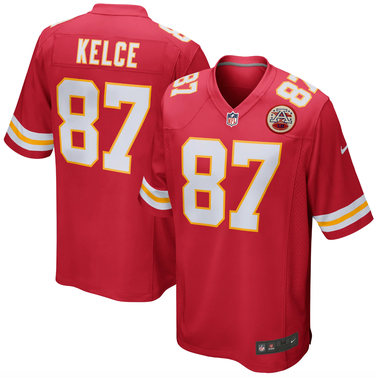 Nike Travis Kelce Red Kansas City Chiefs Game Jersey