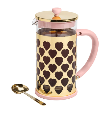 Paris Hilton French Press Coffee Maker With Heart Shaped Measuring Scoop