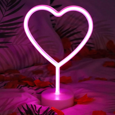 BCH Light Pink Heart Neon Sign