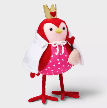 Spritz Valentine Fabric Feathery Friends Bird Queen of Heart