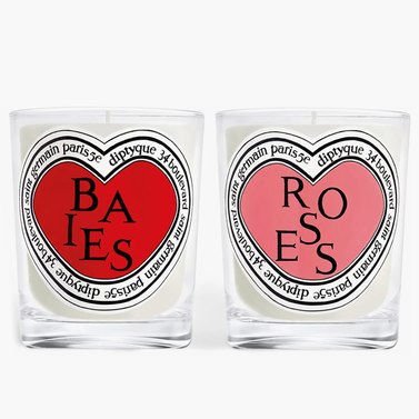 Diptyque Valentine's Day Baies (Berries) and Roses Candle Duo