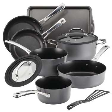 Rachael Ray Cook + Create 10pc Hard Anodized Cookware Set