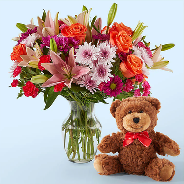 Proflowers Here's Looking at You Bouquet & Bear Set