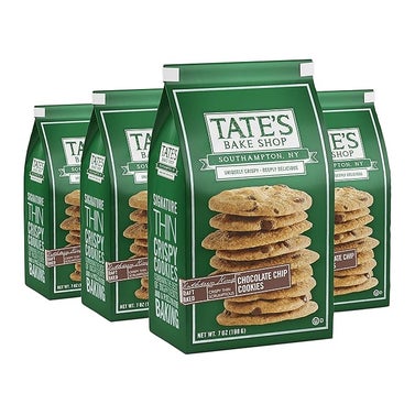 Tate's Bake Shop Chocolate Chip Cookies, 4 Bags