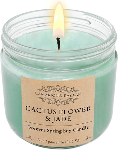 Cactus Flower and Jade Large Scented Soy Candle