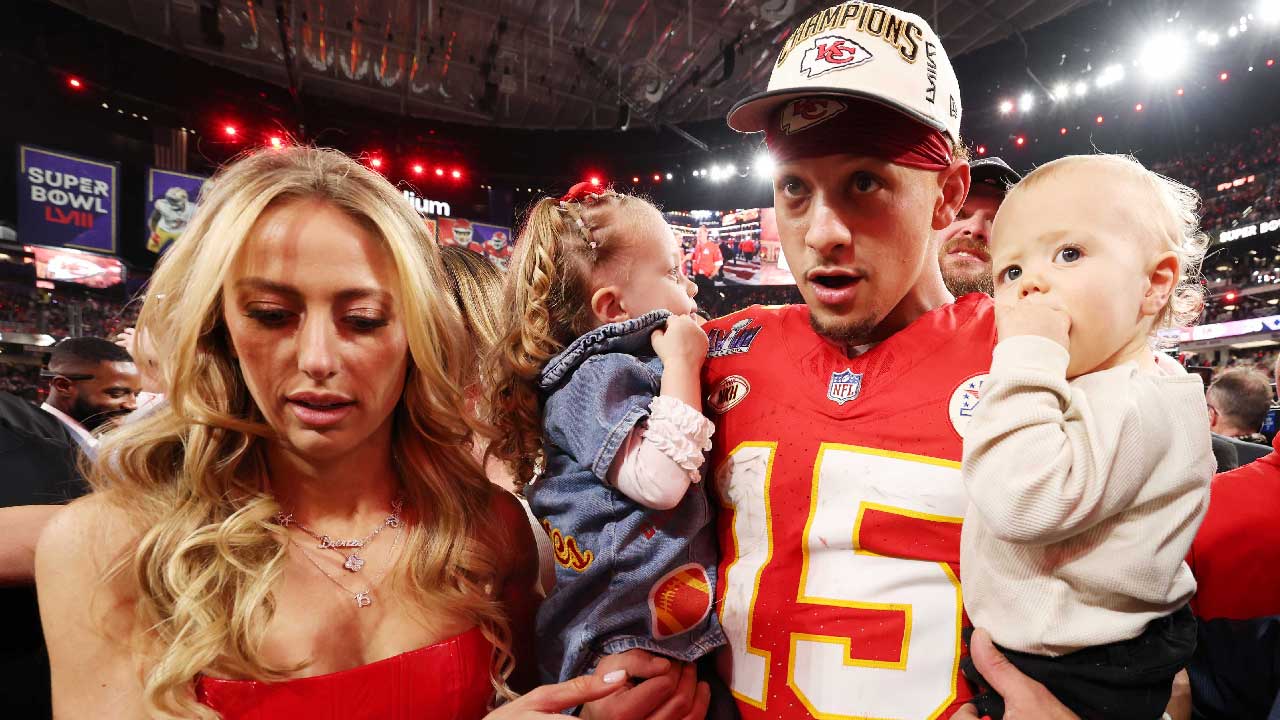 See Patrick Mahomes Celebrate Super Bowl LVIII Win With Wife Brittany Mahomes and Their Kids