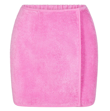 Terry Cover Up Mini Wrap Skirt