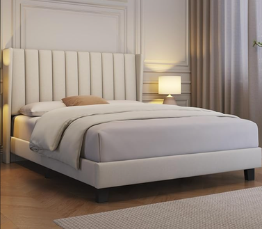 Yaheetech Full Bed Frame Upholstered Platform Bed