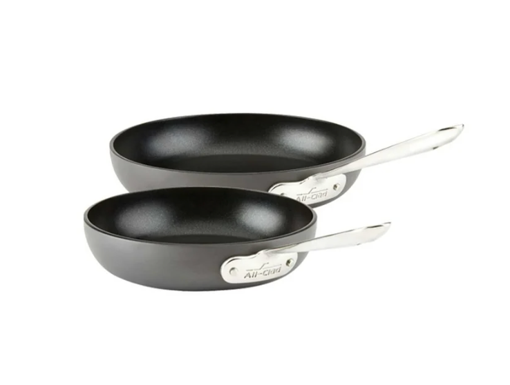 All-Clad HA1 Hard Anodized Nonstick Cookware, 2 Piece Fry Pan Set